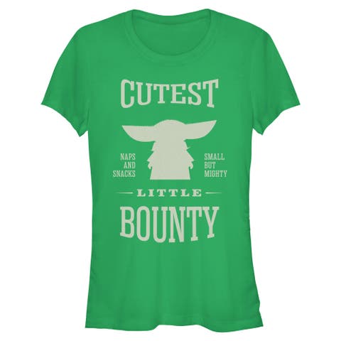 Juniors Star Wars The Mandalorian and Grogu Cutest Little Bounty T Shirt