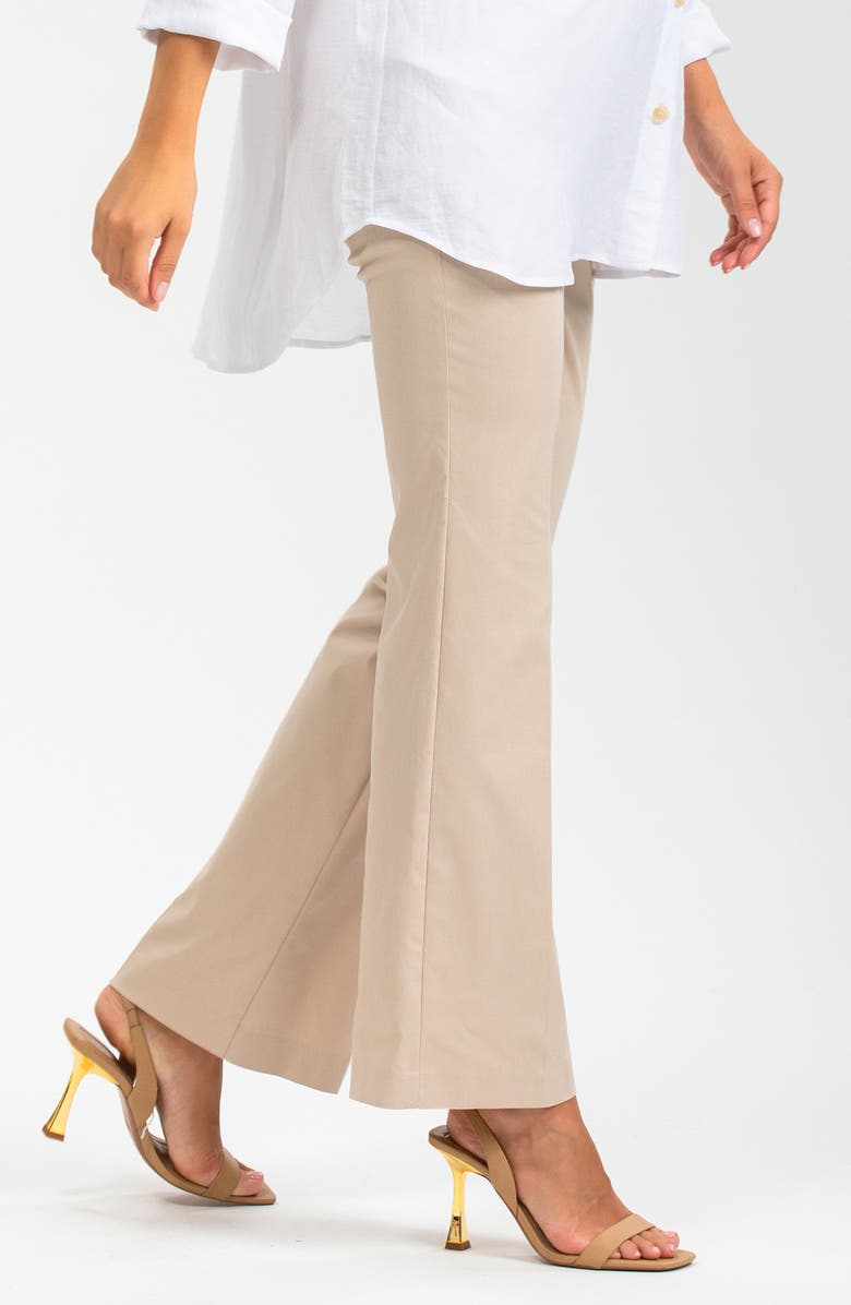 PIETRO BRUNELLI MATERNITY Kevin Flare Maternity Pants, Alternate, color, Desert