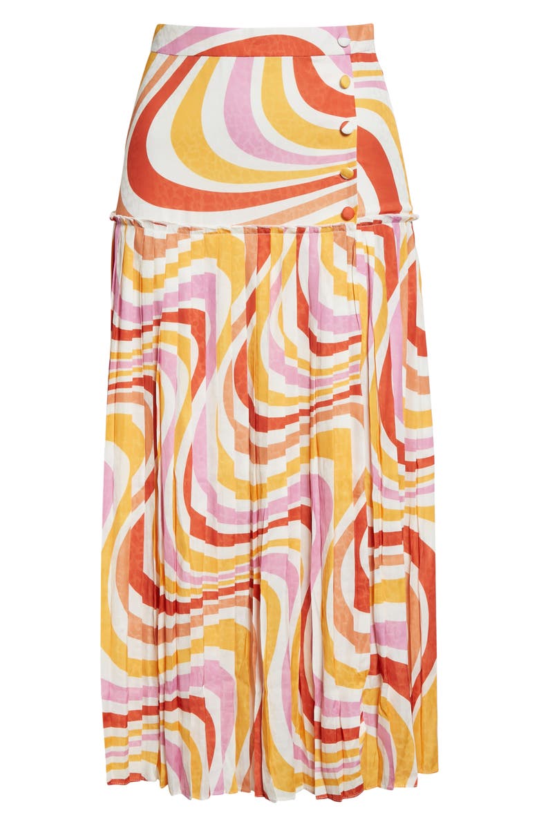 Ted Baker London Faidi Dropwaist Pleated Midi Skirt, Main, color, 