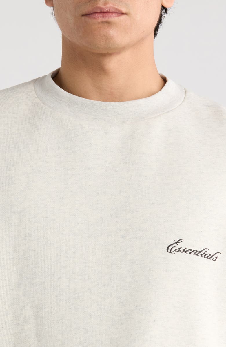 Fear of God Essentials Classic Logo Graphic Sweatshirt, Alternate, color, Oatmeal Heather