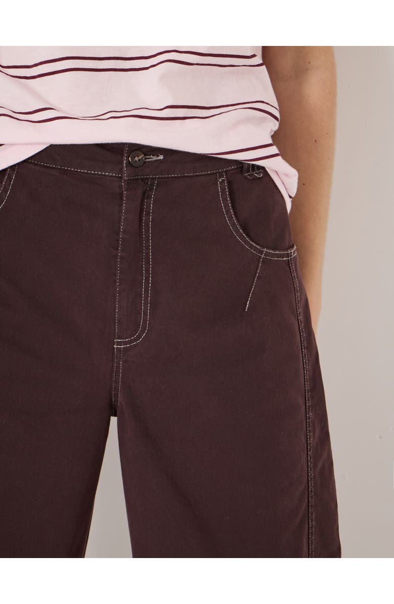 Hush Bryce Seam Detail Barrel Leg Trousers, Alternate, color, Dark Merlot Red