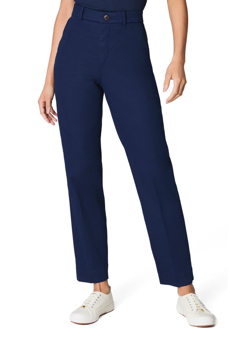 SPANXsupersmooth™ Stretch Twill Straight Leg Pant, Main, color, TIMELESS NAVY