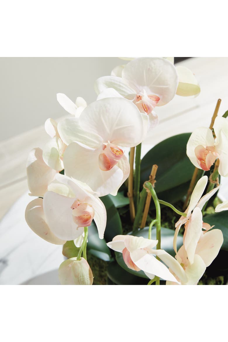 Phalaenopsis Orchid Bowl Artificial Plant Drop-In, Alternate, color, Pink