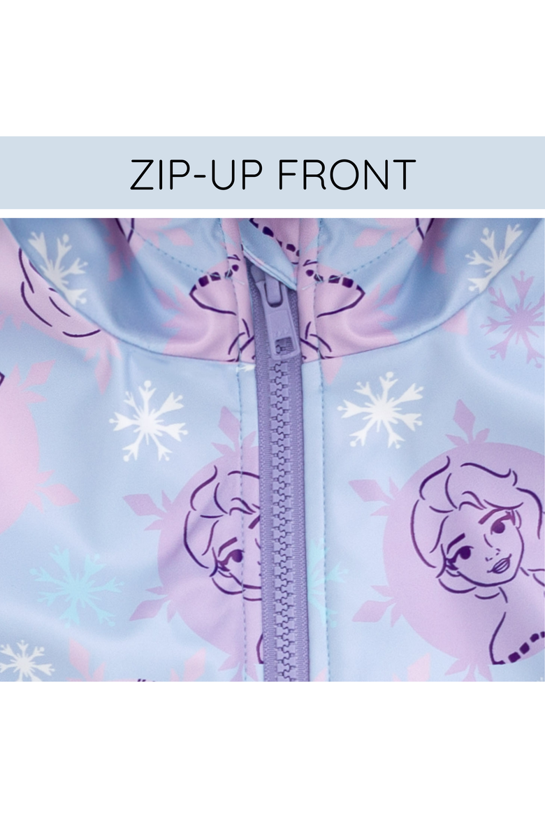 Frozen Hooded Rain Jacket, Alternate, color, Elsa Blue Purple