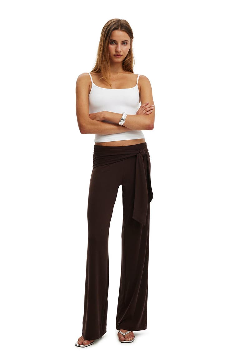 Women's Honey Tie Pant, Alternate, color, Dark Oak