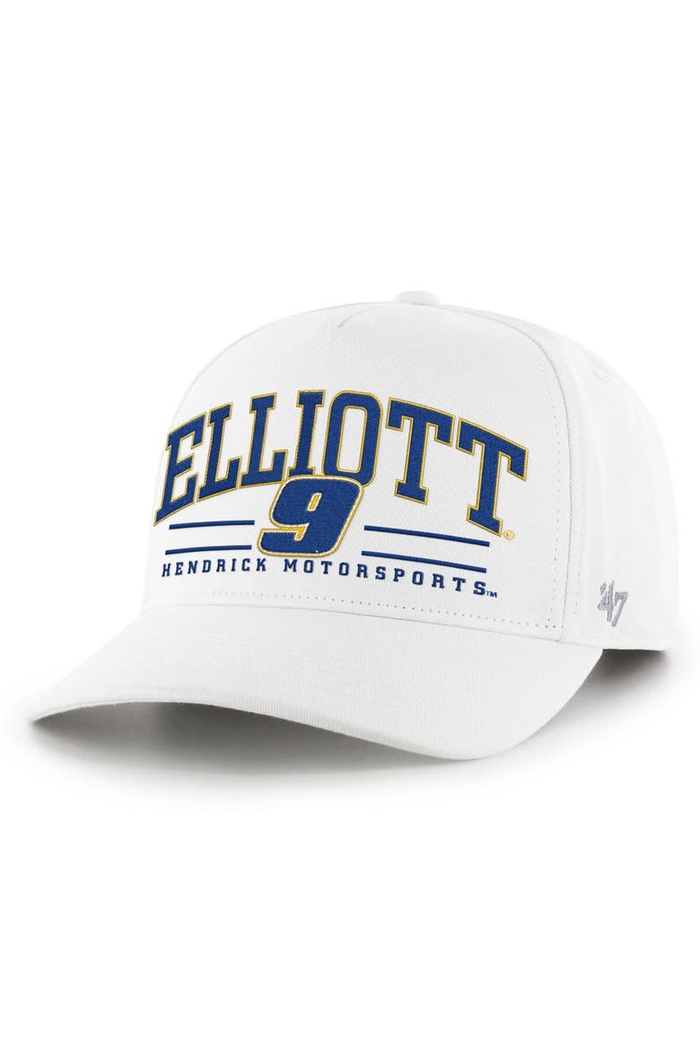 Men's '47  White Chase Elliott  Roscoe Hitch Adjustable Hat, Main, color, White