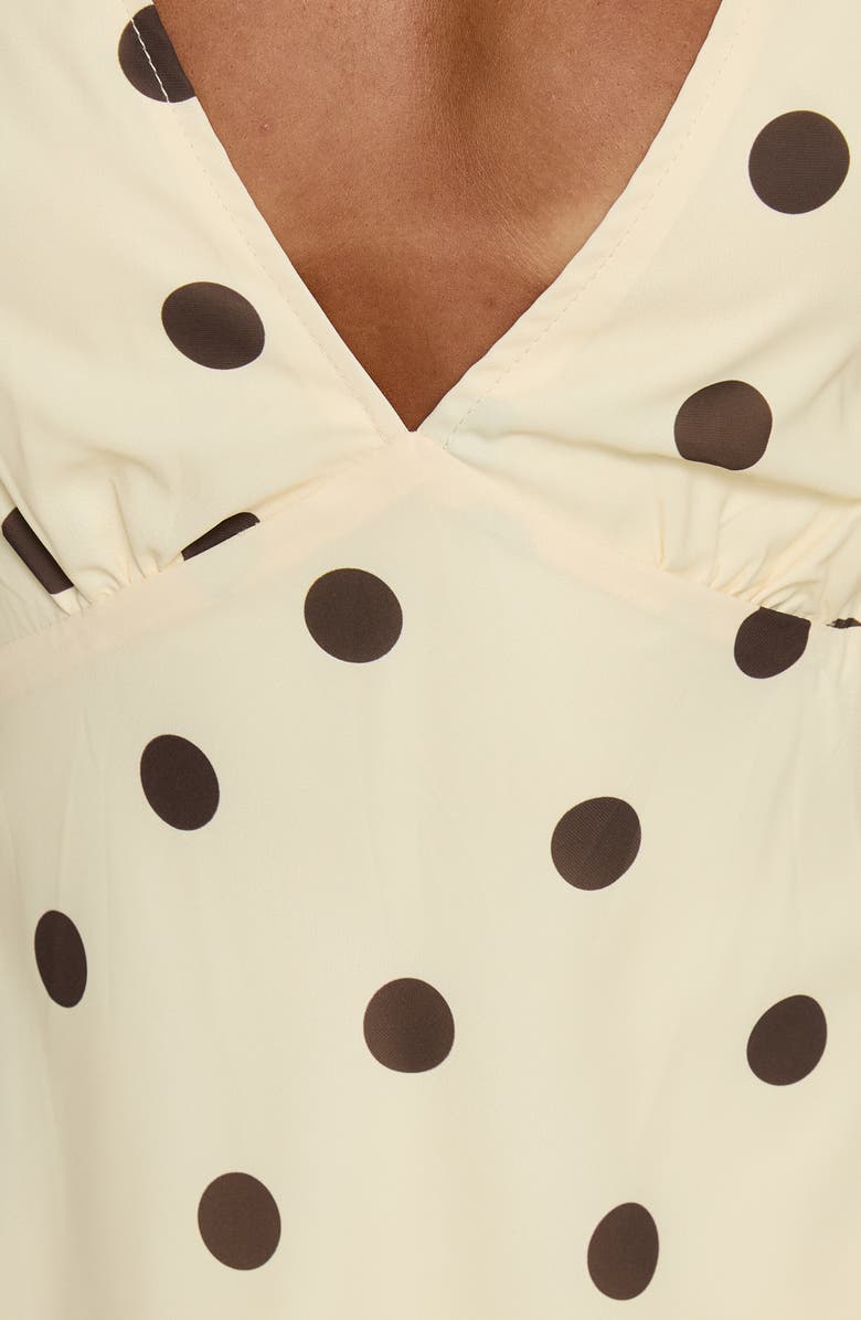 Princess Polly Nellie Polka Dot Sleeveless Minidress, Alternate, color, 