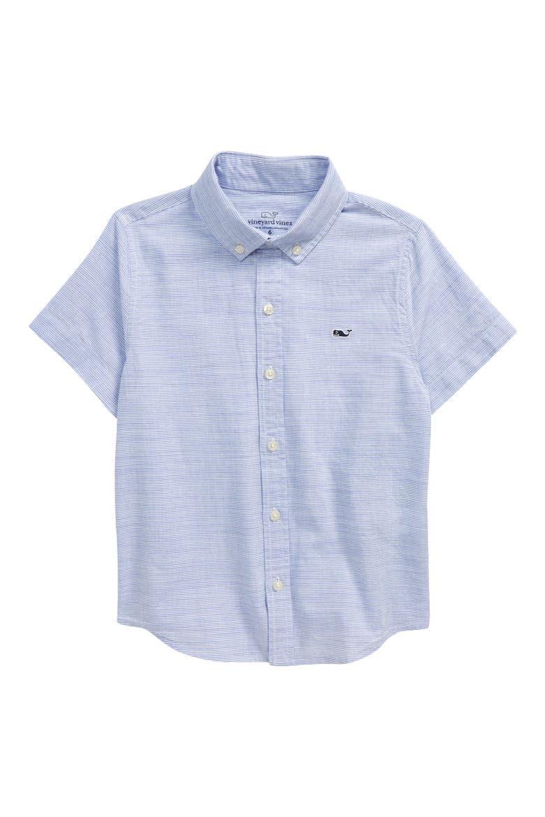 Kids' Poplin Button-Down Shirt, Main, color, MARLIN