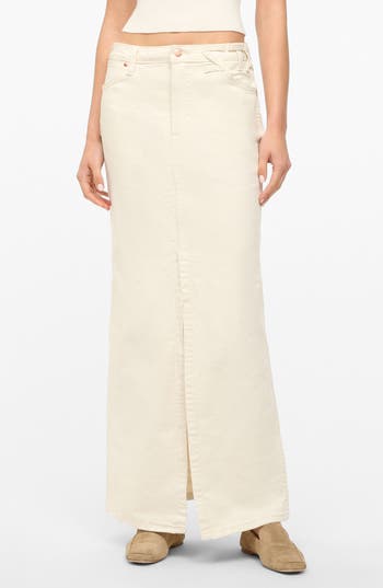 Staud X Wrangler The Maxi Skirt In Cream