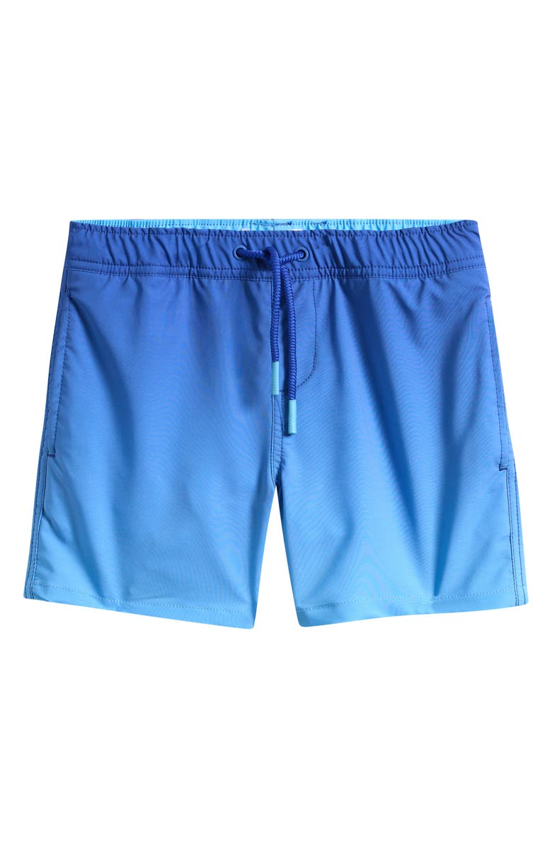 Vintage Summer Kids' Lined Performance Swim Trunks, Main, color, Bright Blue