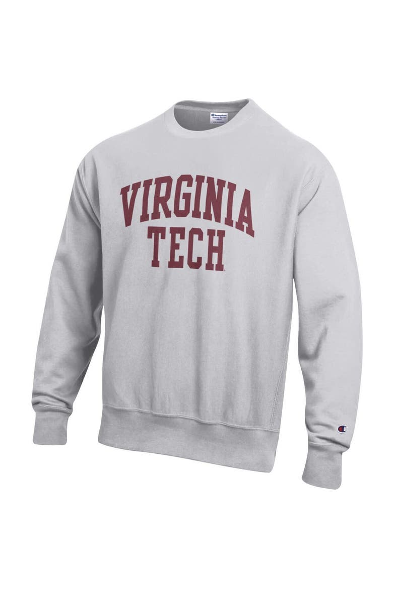 Men's Champion Gray Virginia Tech Hokies Reverse Weave Fleece Sweatshirt, Alternate, color, Gray