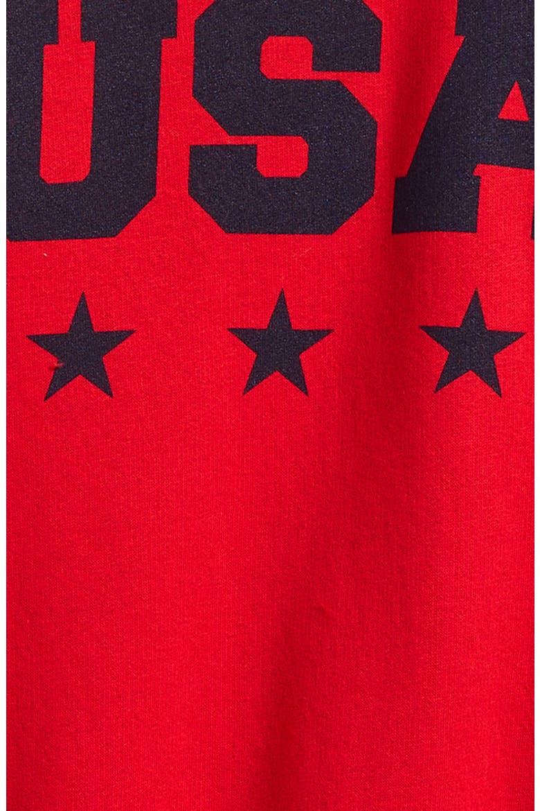Kids' USA Crewneck Sweatshirt, Alternate, color, RED