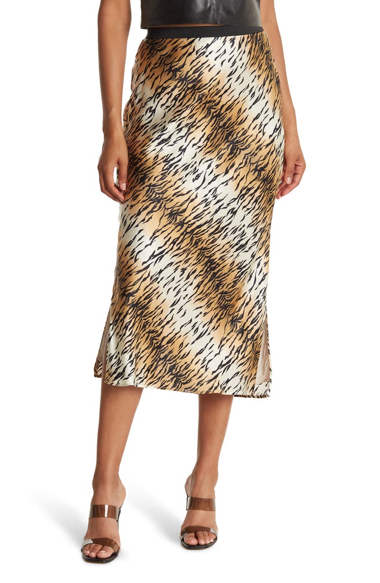 CAMI NYC The Jessica Emerald Silk Bias Midi Skirt, Main, color, 