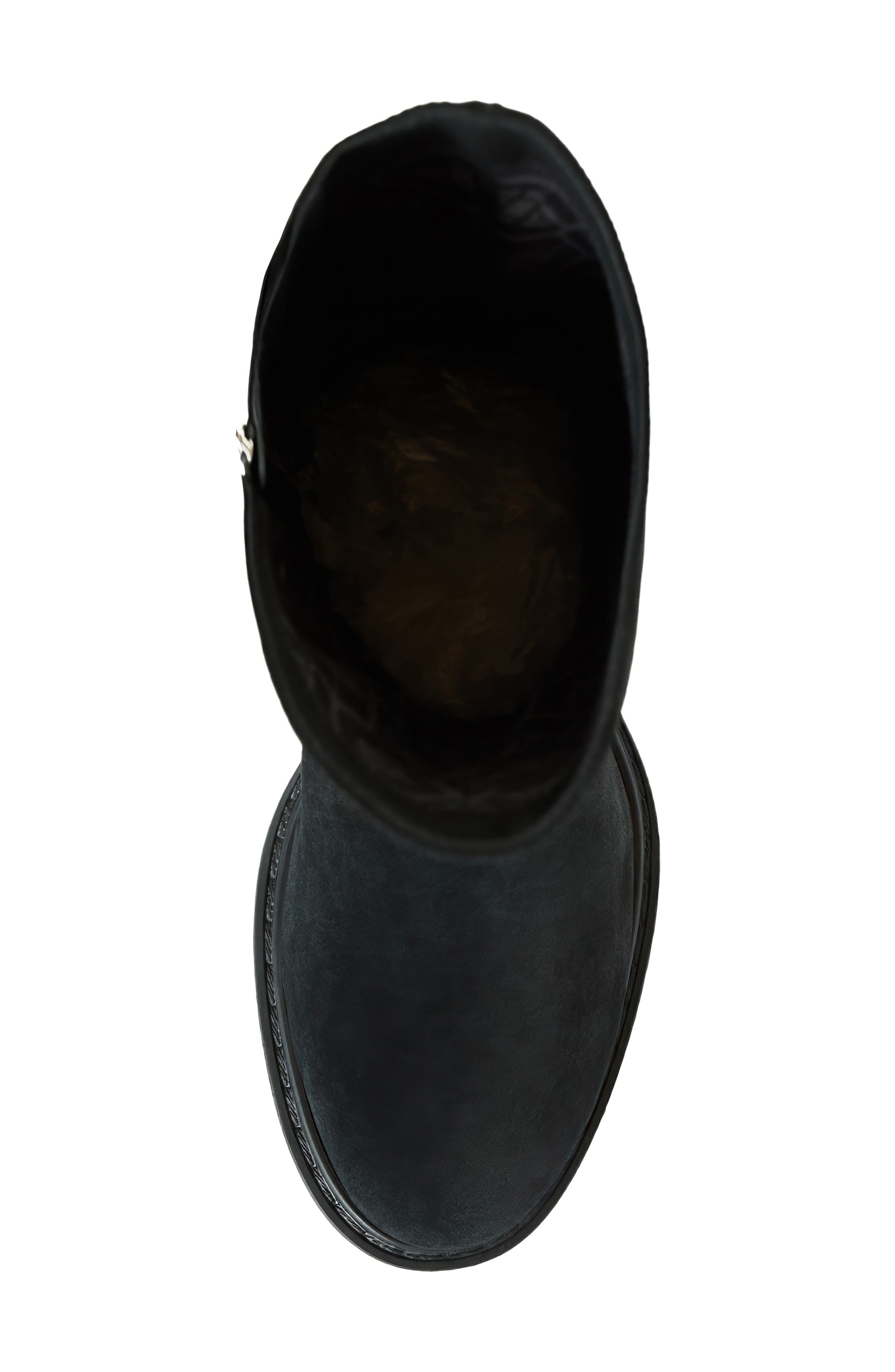 Delilah Weatherproof Leather Knee High Boot, Alternate, color, BLACK SUEDE