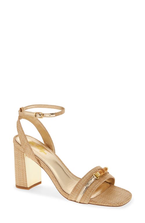 Lilly Pulitzer ® May Ankle Strap Sandal In Natural