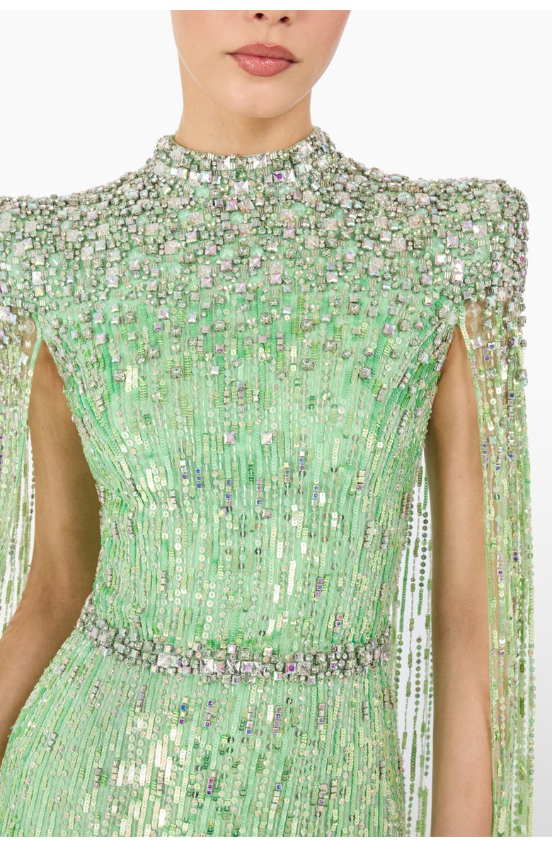 Jenny Packham Opera Embellished Maxi Dress, Alternate, color, Calypso