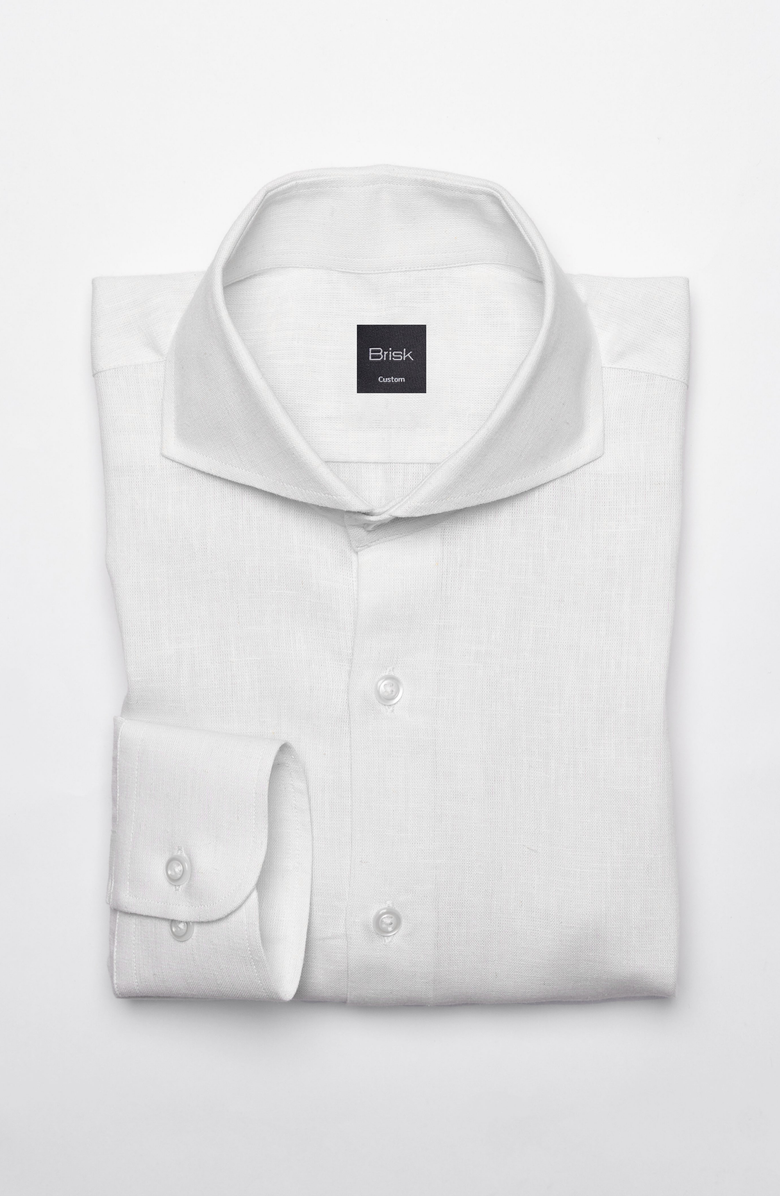 BRISK Modern Cotton Linen Shirt, Alternate, color, White
