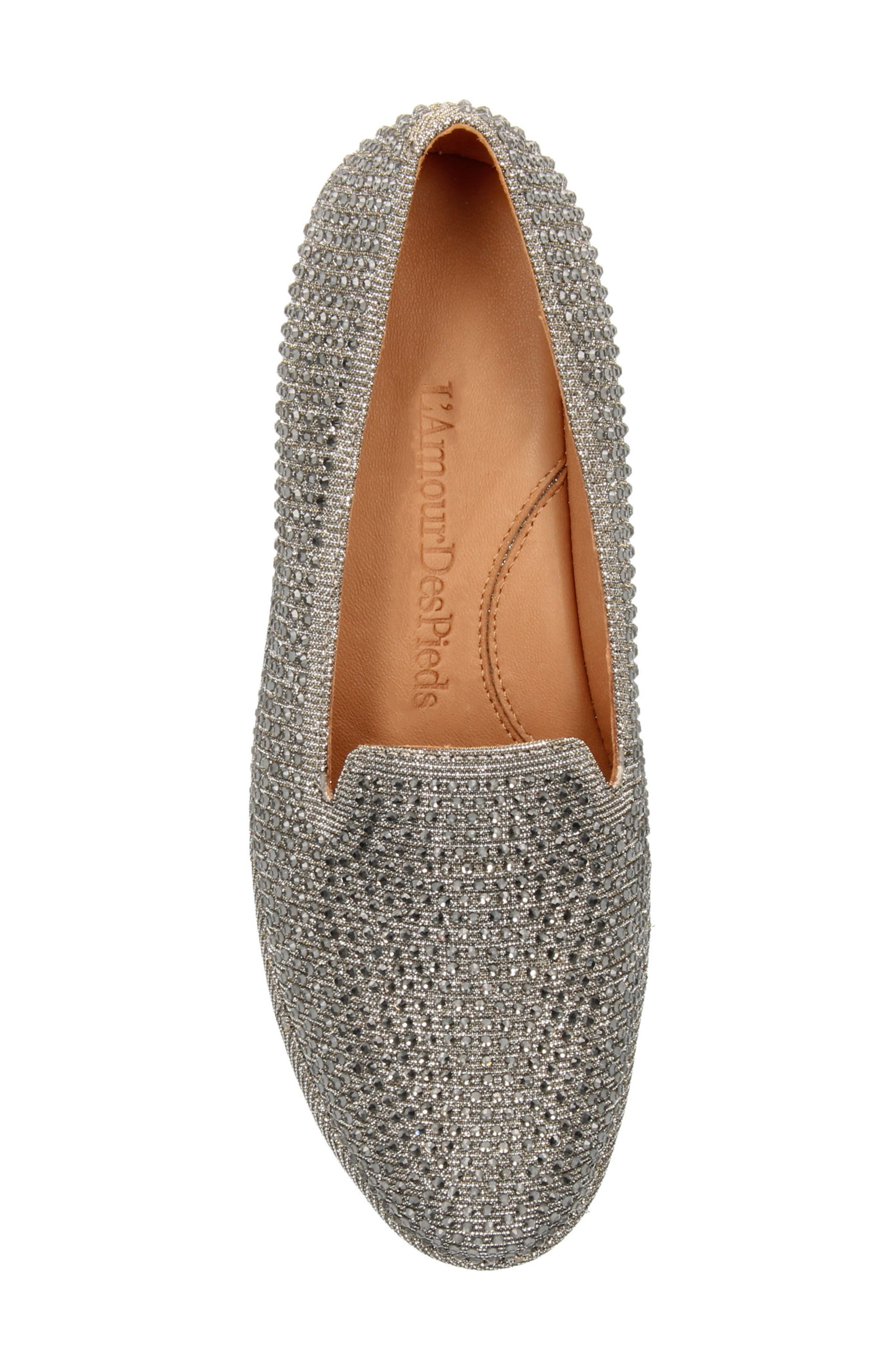 Correze Embellished Loafer, Alternate, color, PEWTER