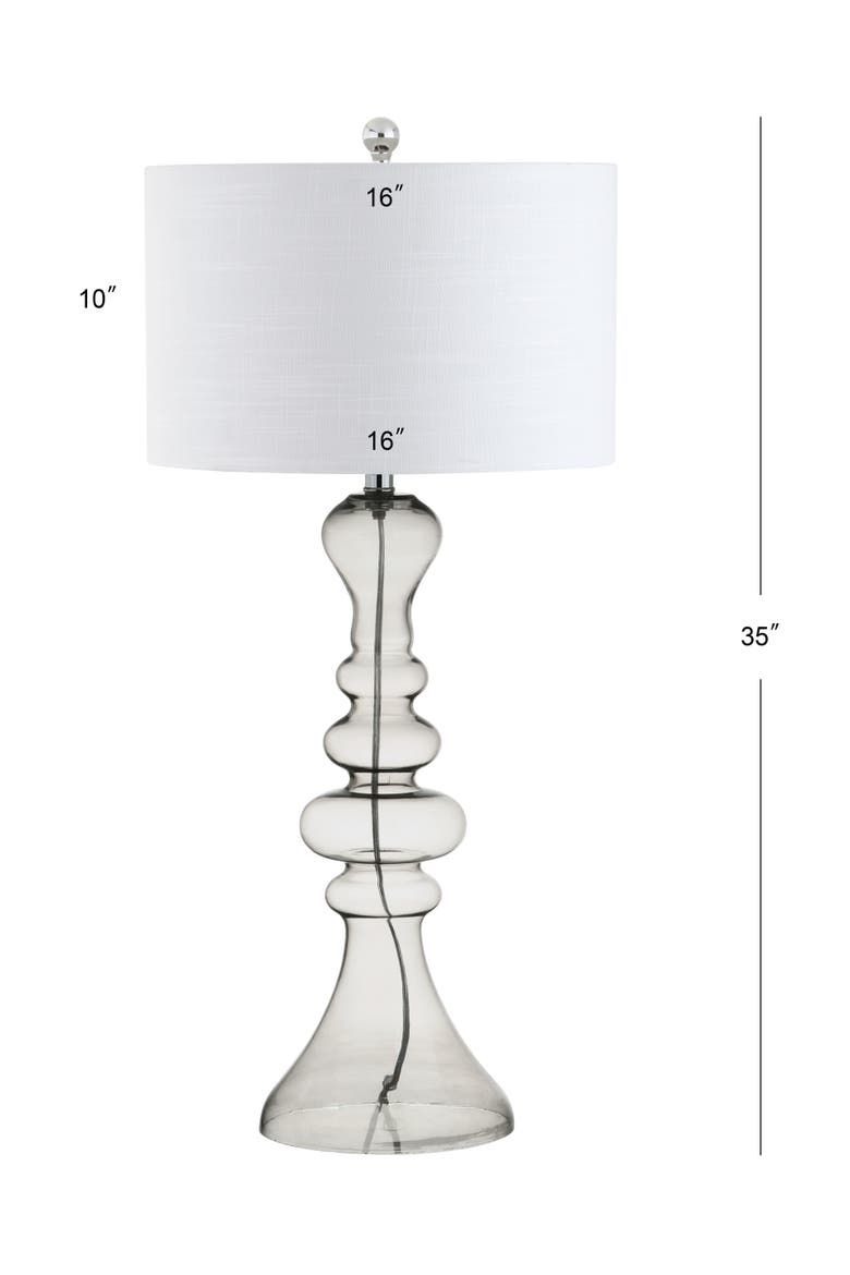 Madeline 35" Curved Glass LED Table Lamp, Alternate, color, Smoke Gray
