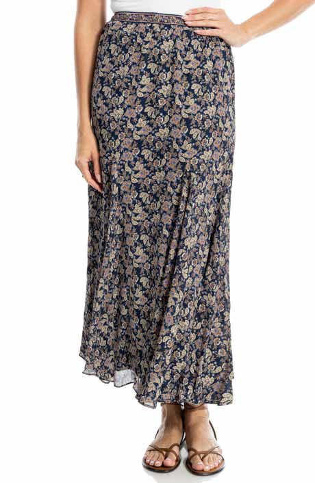 MAX STUDIO Georgette Godet Maxi Skirt