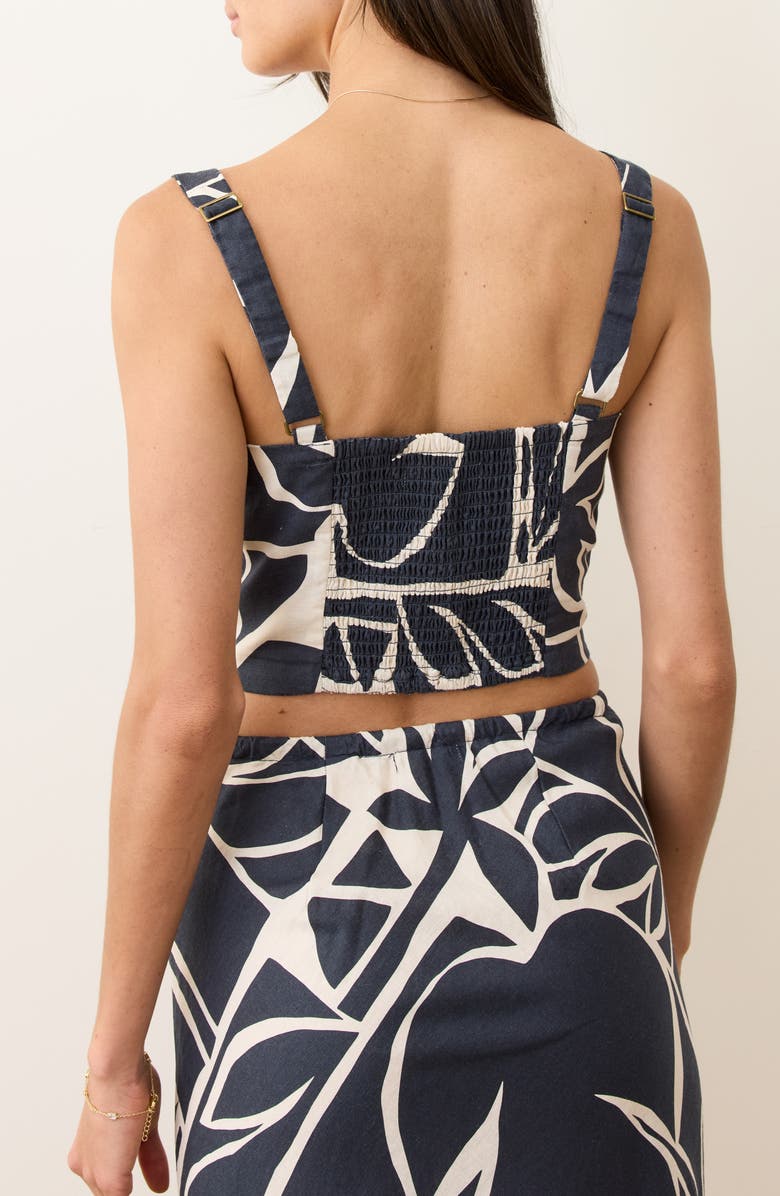 Marine Layer Zoe Print Crop Tank, Alternate, color, Midnight Mosaic