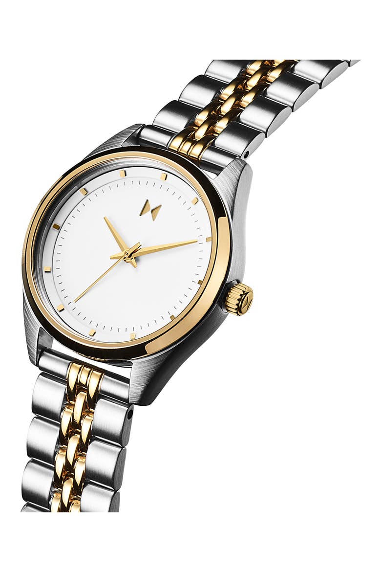 Rise Mini Bracelet Watch, 30mm, Alternate, color, TWO TONE/ WHITE