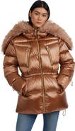 Pajar Electra Mid Puffer with Detachable shearling Lined Split Hood