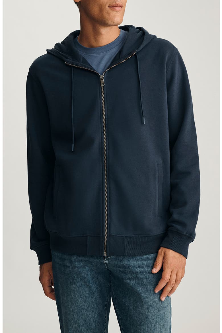 Relaxed Fit Cotton Zip Hoodie, Main, color, TOTAL ECLIPSE