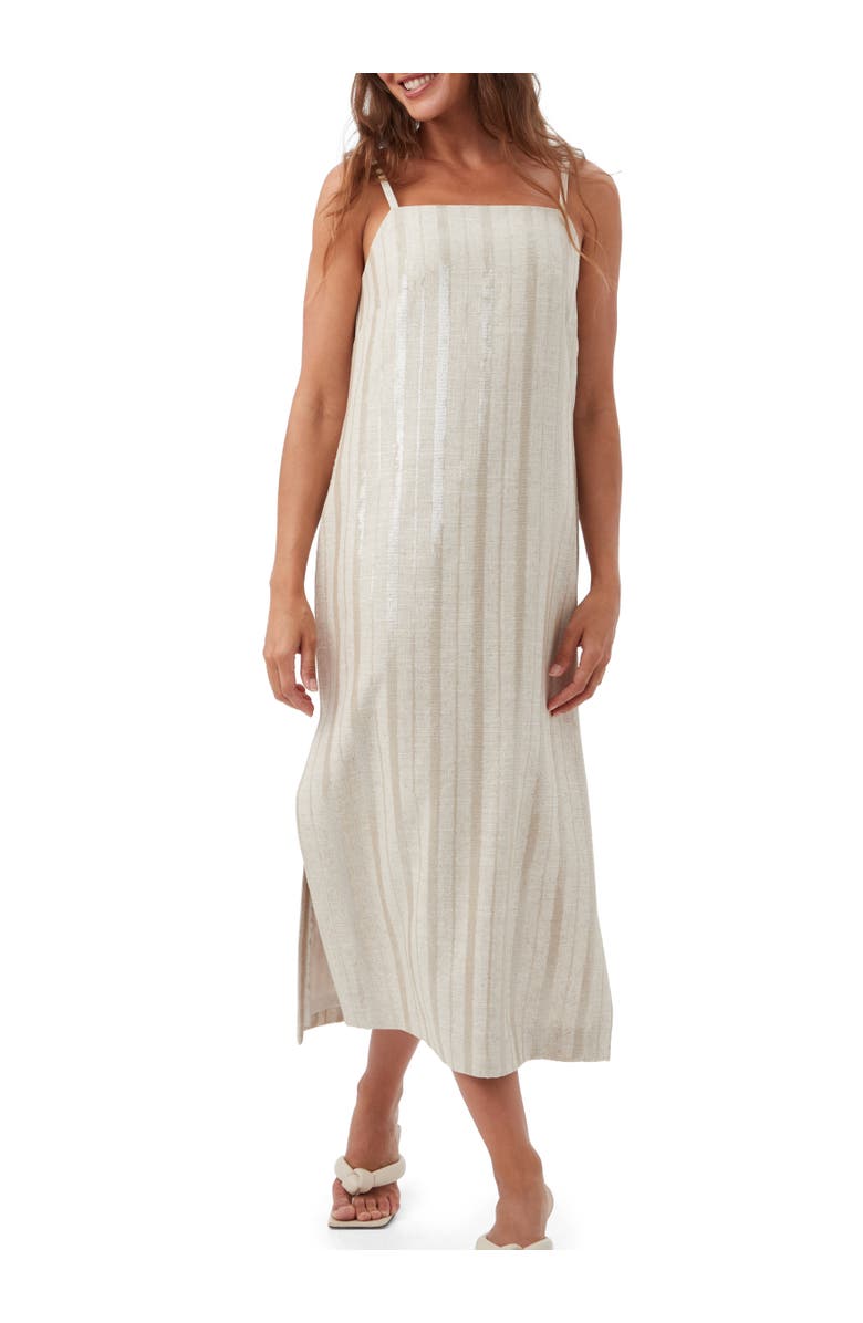Trina Turk Sequin Striped Marita 3 Midi Shift Dress, Main, color,