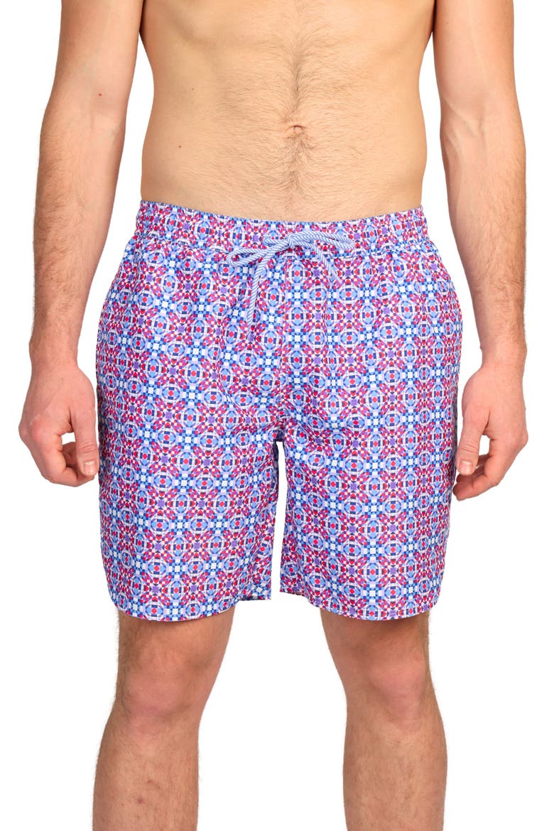 Kaleidoscope Print Swim Trunks, Main, color, MULTI