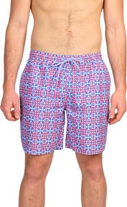 TailorByrd Kaleidoscope Print Swim Trunks