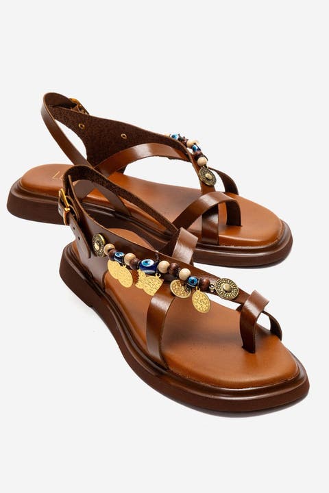 Hush Leather Beaded Sandal