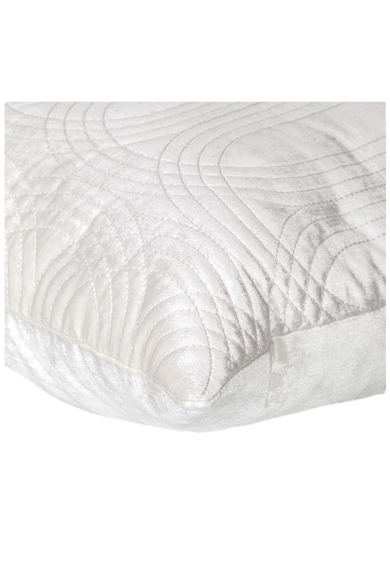 Iphis Topstitched Throw Pillow, Alternate, color, WHITE