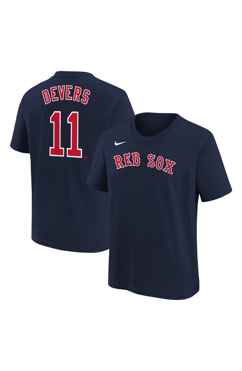 Nike Youth Nike Rafael Devers Navy Boston Red Sox Home Player Name & Number T-Shirt, Alternate, color, 