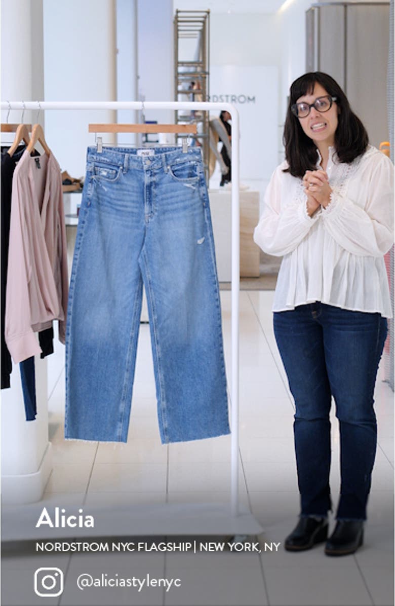Anessa Raw Hem Ankle Wide Leg Jeans, sales video thumbnail