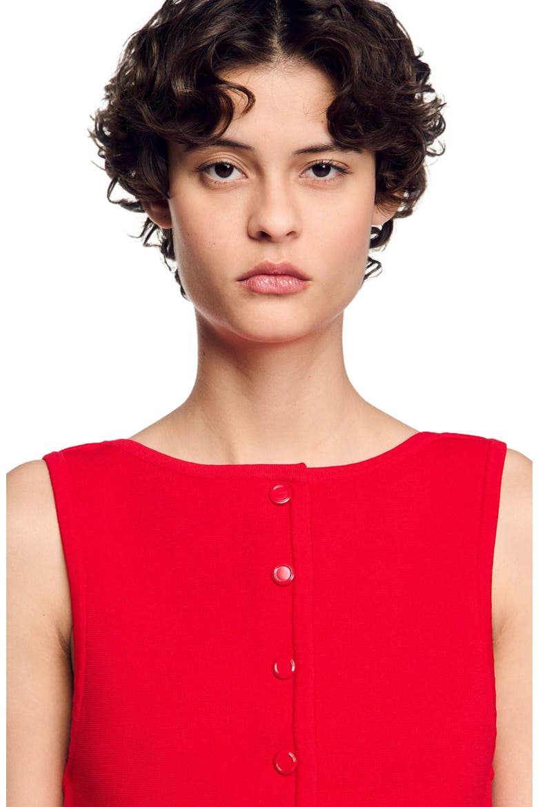 Sleeveless sweater, Alternate, color, Red