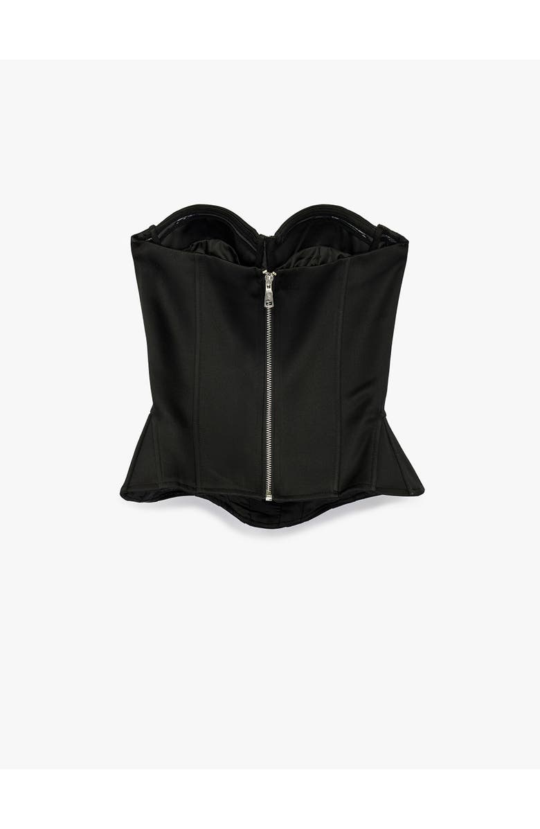 ZDNU 81041892 Structured Satin Strapless Corset, Alternate, color, Black