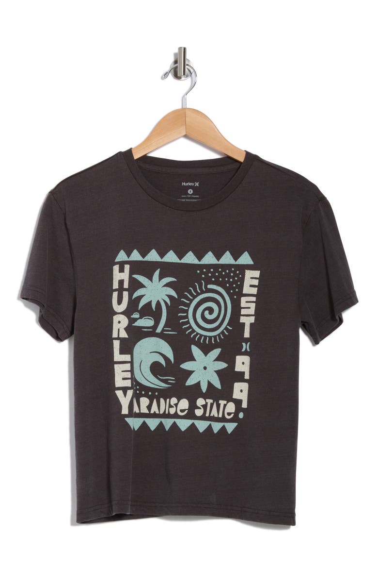 Paradise State Graphic T-Shirt, Alternate, color, OFF BLACK