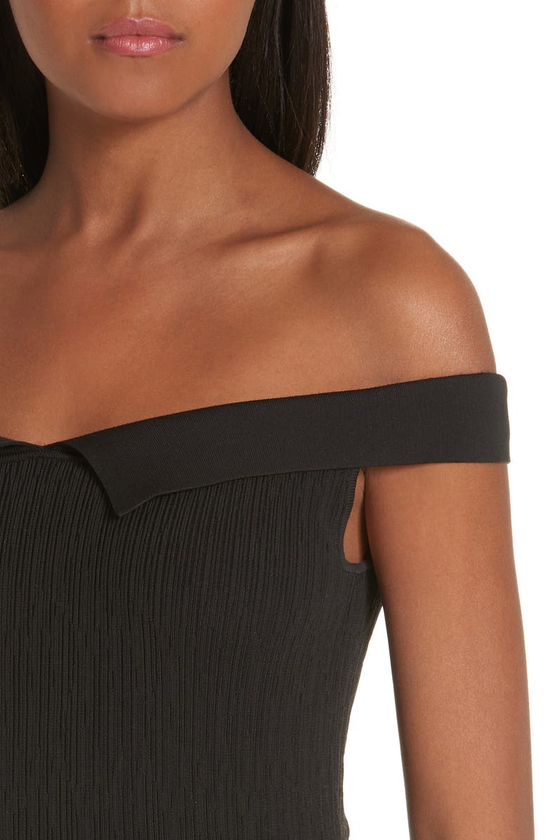 Simon Miller x Paramount Grease Ribbed Off the Shoulder Top, Alternate, color, 