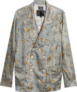 R13 Ragged Oversize Doubled Breasted Satin Blazer