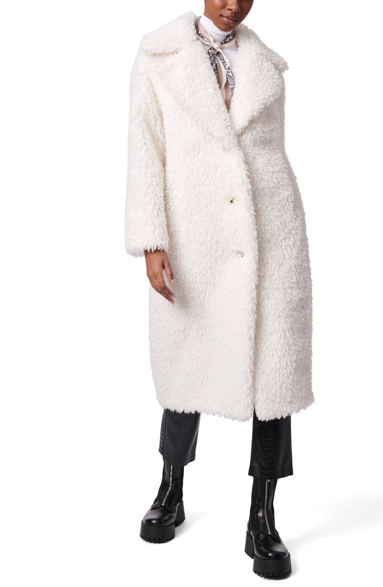 Bernardo High Pile Fleece Coat, Alternate, color, White