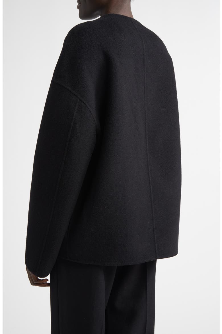 Maara Oval Wool & Cashmere Jacket, Alternate, color, BLACK