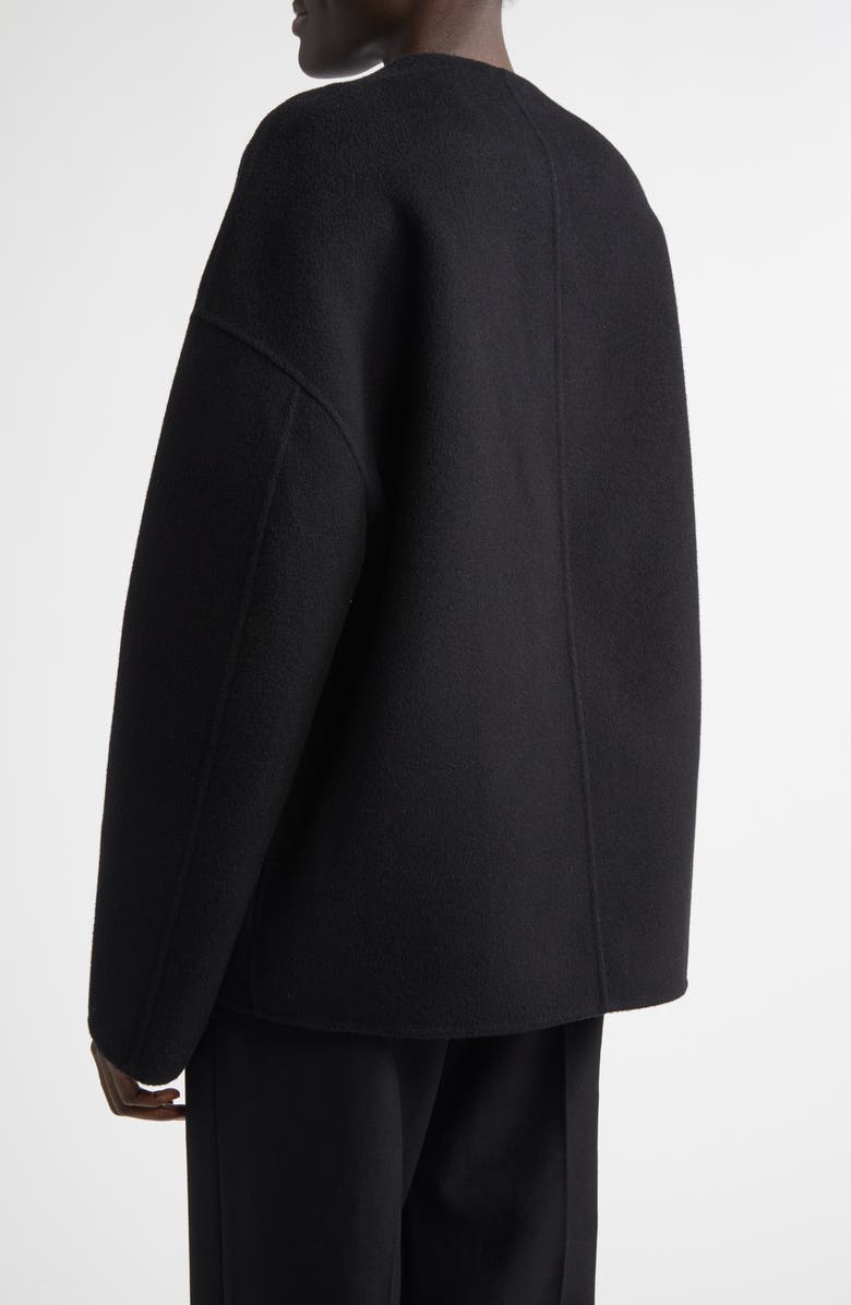 LOULOU DE SAISON Maara Oval Wool & Cashmere Jacket, Alternate, color, Black