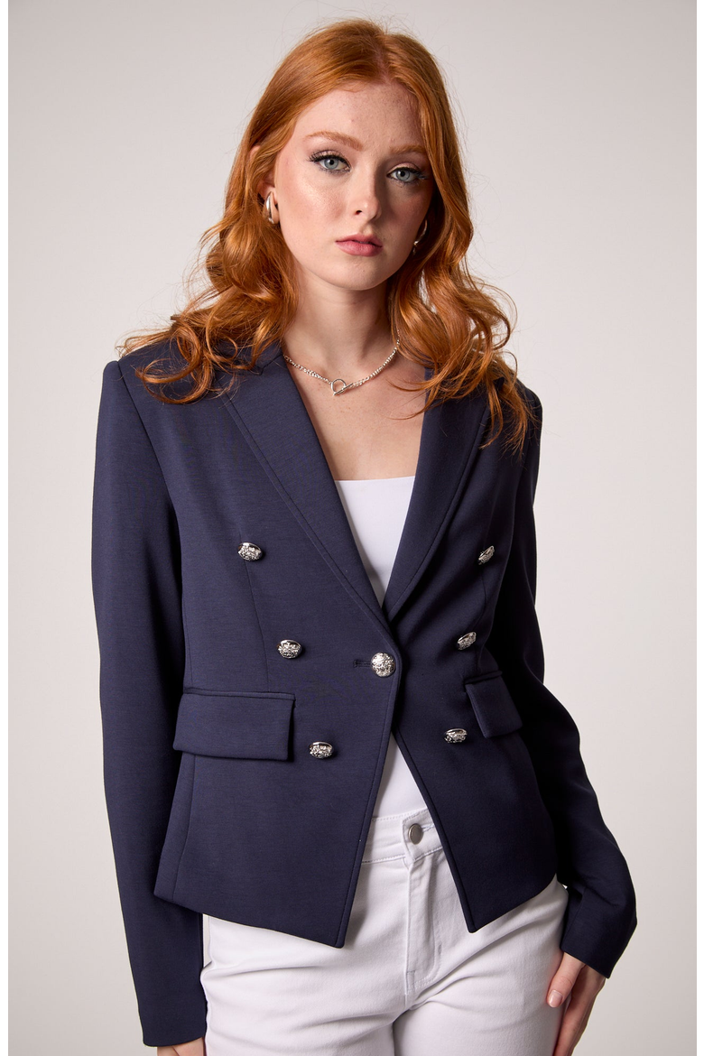 Kasey Hooded Blazer, Alternate, color, Navy