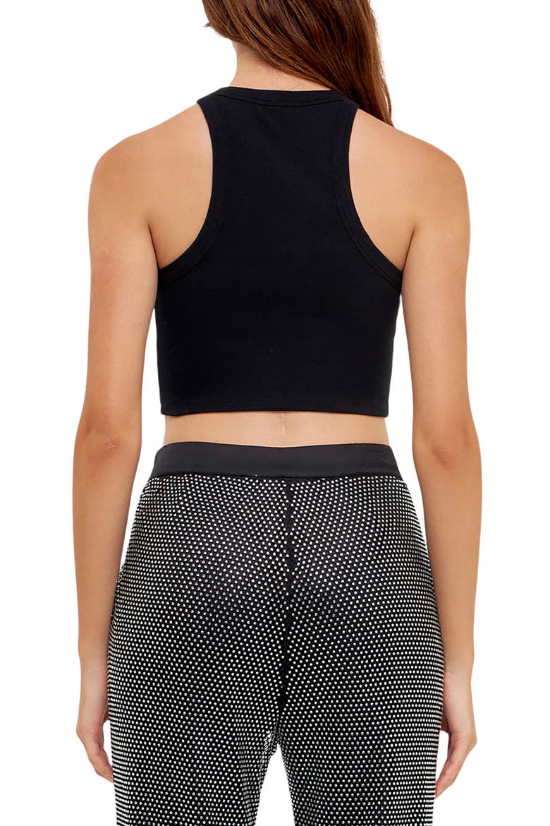Racerback Crop Tank, Alternate, color, BLACK