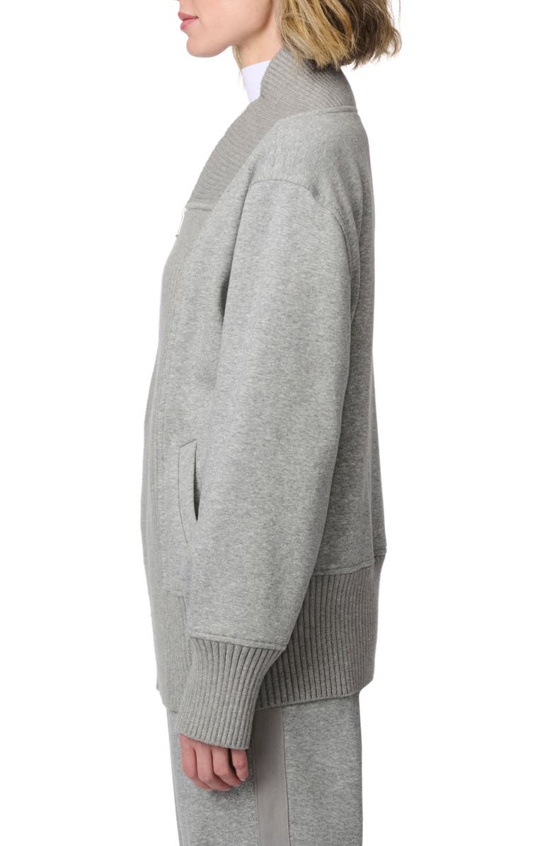 Bernardo Rib Trim Knit Bomber Jacket, Alternate, color, 