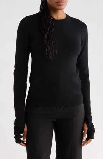 Open Sleeve Crewneck Sweater