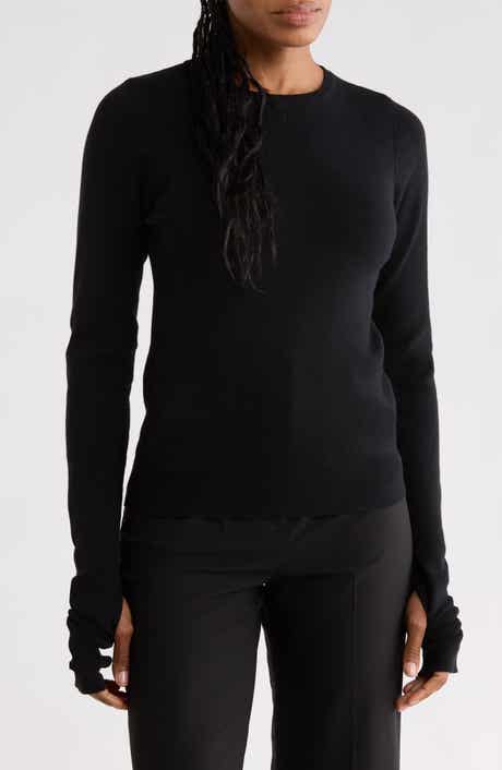 Open Sleeve Crewneck Sweater