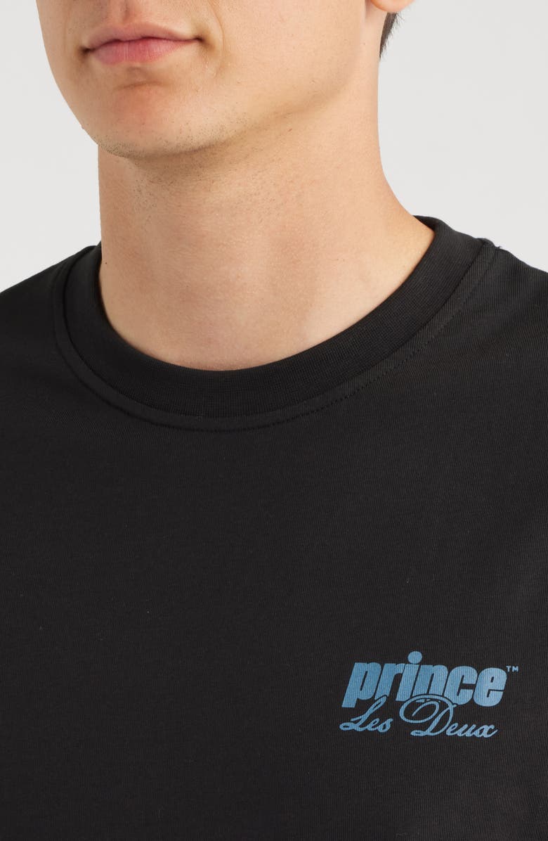 Les Deux x Prince Organic Cotton Graphic T-Shirt, Alternate, color, Black