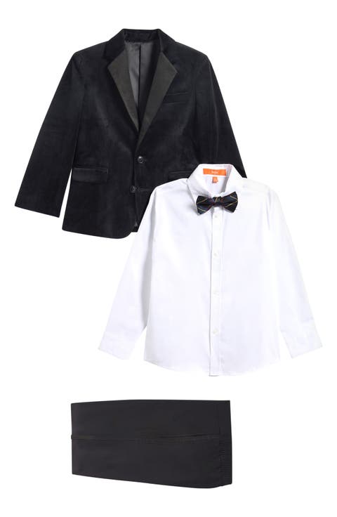 Kids' Velvet 4-Piece Suit Set